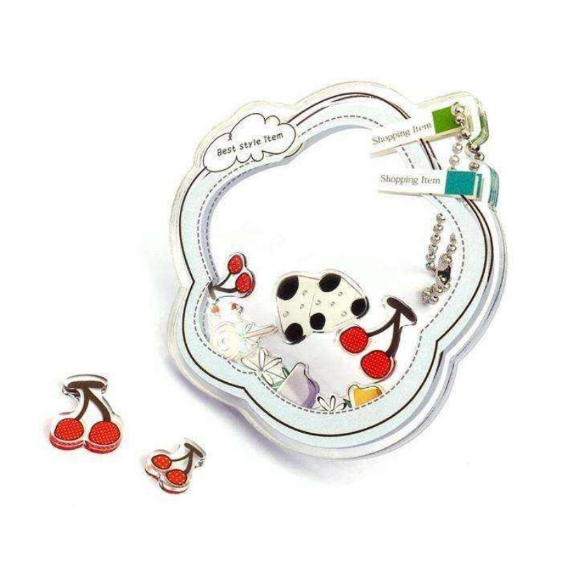 Creative Hollow Laminated Acrylic Keychains (5)