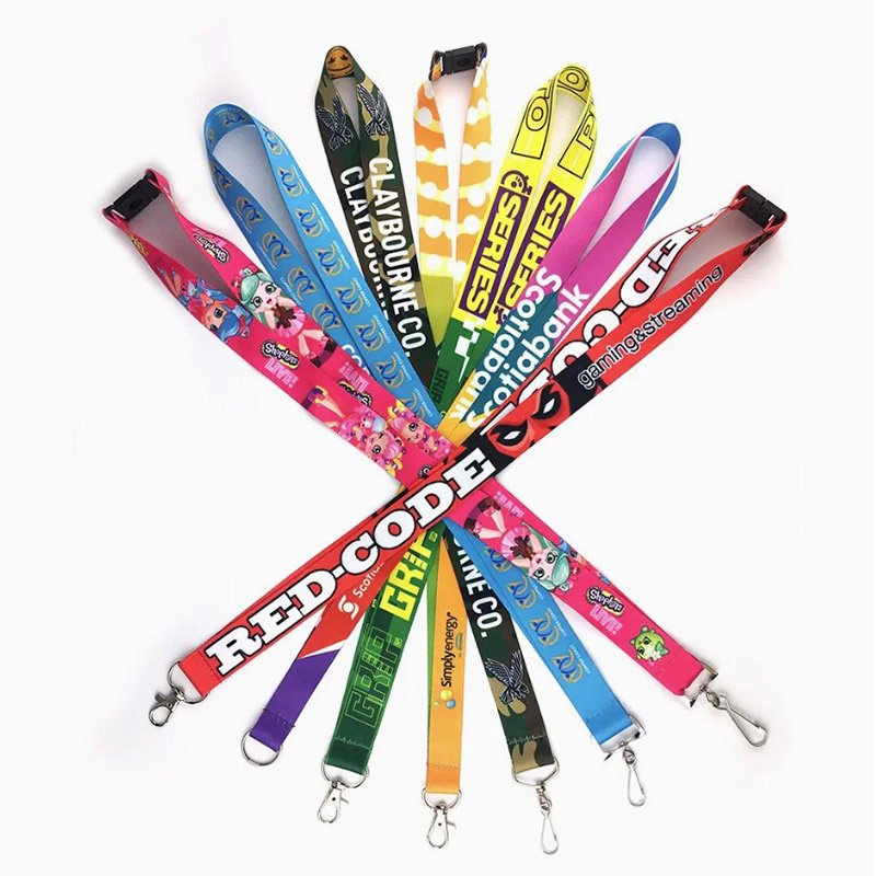 Custom Polyester Lanyards with full color printing neck straps 02