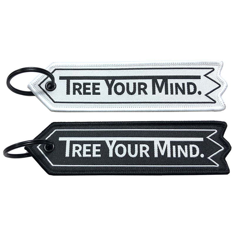 Customized Colorful Woven Fabric Keychains (4)