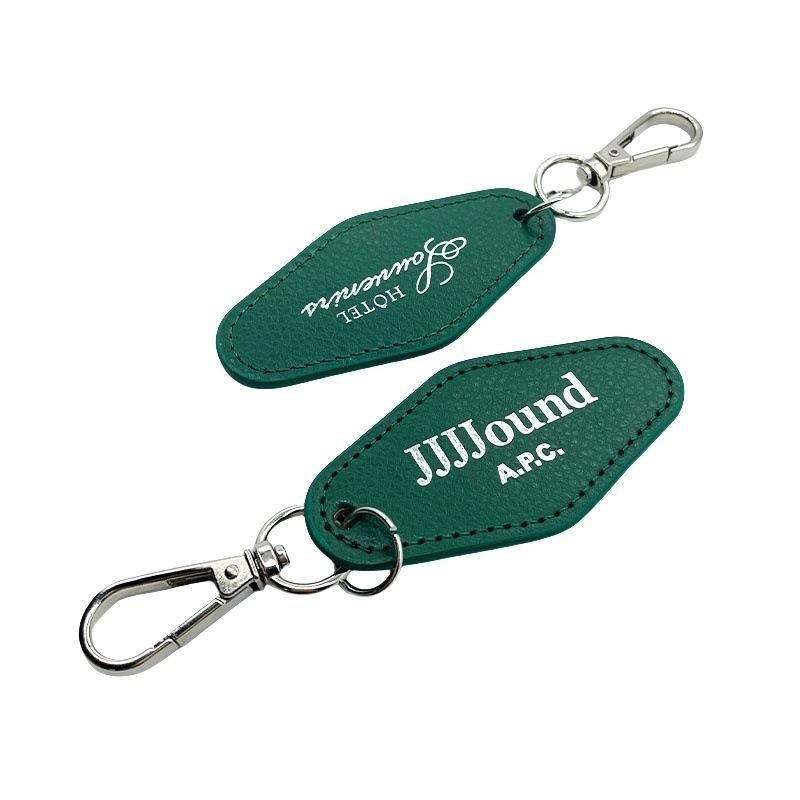 Customized Logo PU Leather Motel Keychain (3)