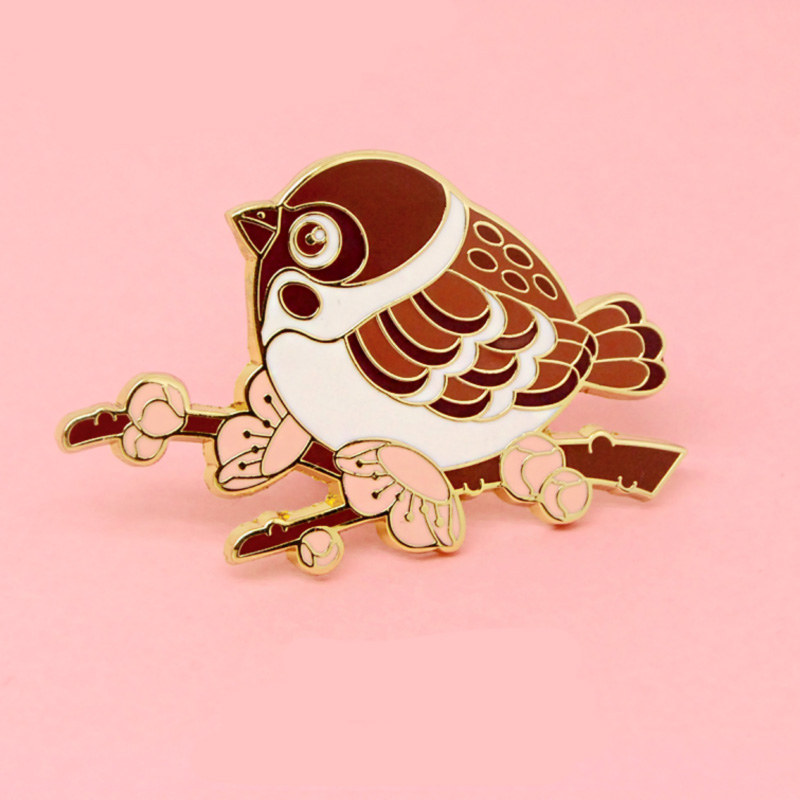 Hard Enamel Badge Peony Figure 009 YWTY3