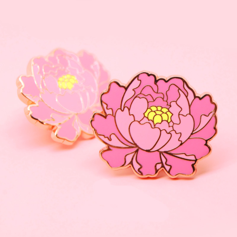 Hard Enamel Badge Peony Figure 009 YWTY（1）