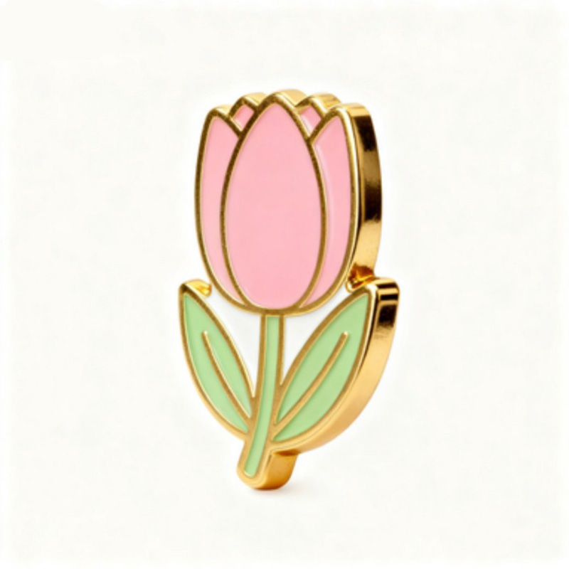 Hard Enamel Badge Tulip Figure 007 YWTY (2)