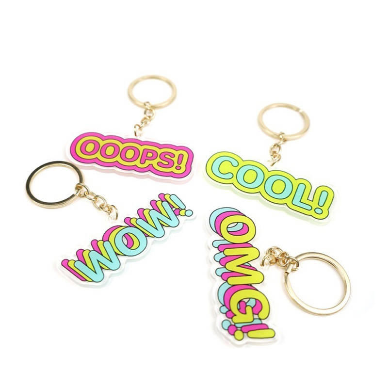 Interesting Word Acrylic Keychains (1)