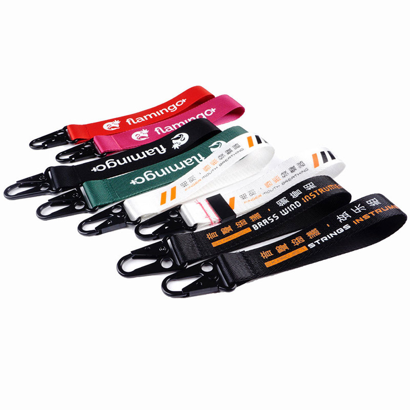Short lanyard mobile straps fabric key chain 02